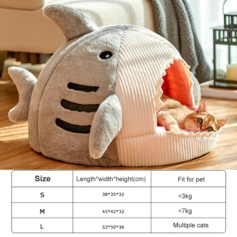 Cozy & Warm Enclosed Cat Bed – Plush, Self-Warming & Machine Washable