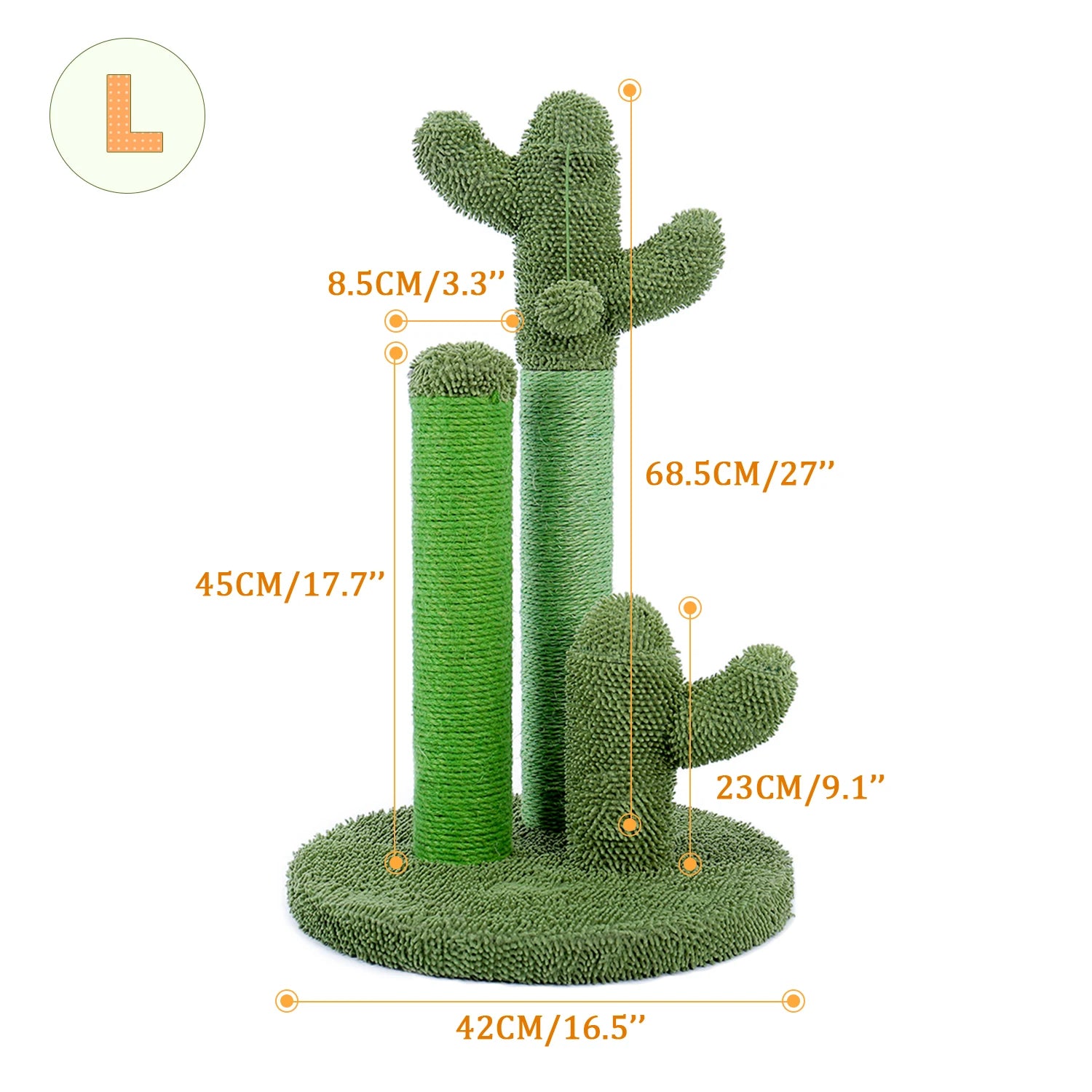 Cactus Cat Scratching Post – Fun, Durable & Interactive Scratch Tower
