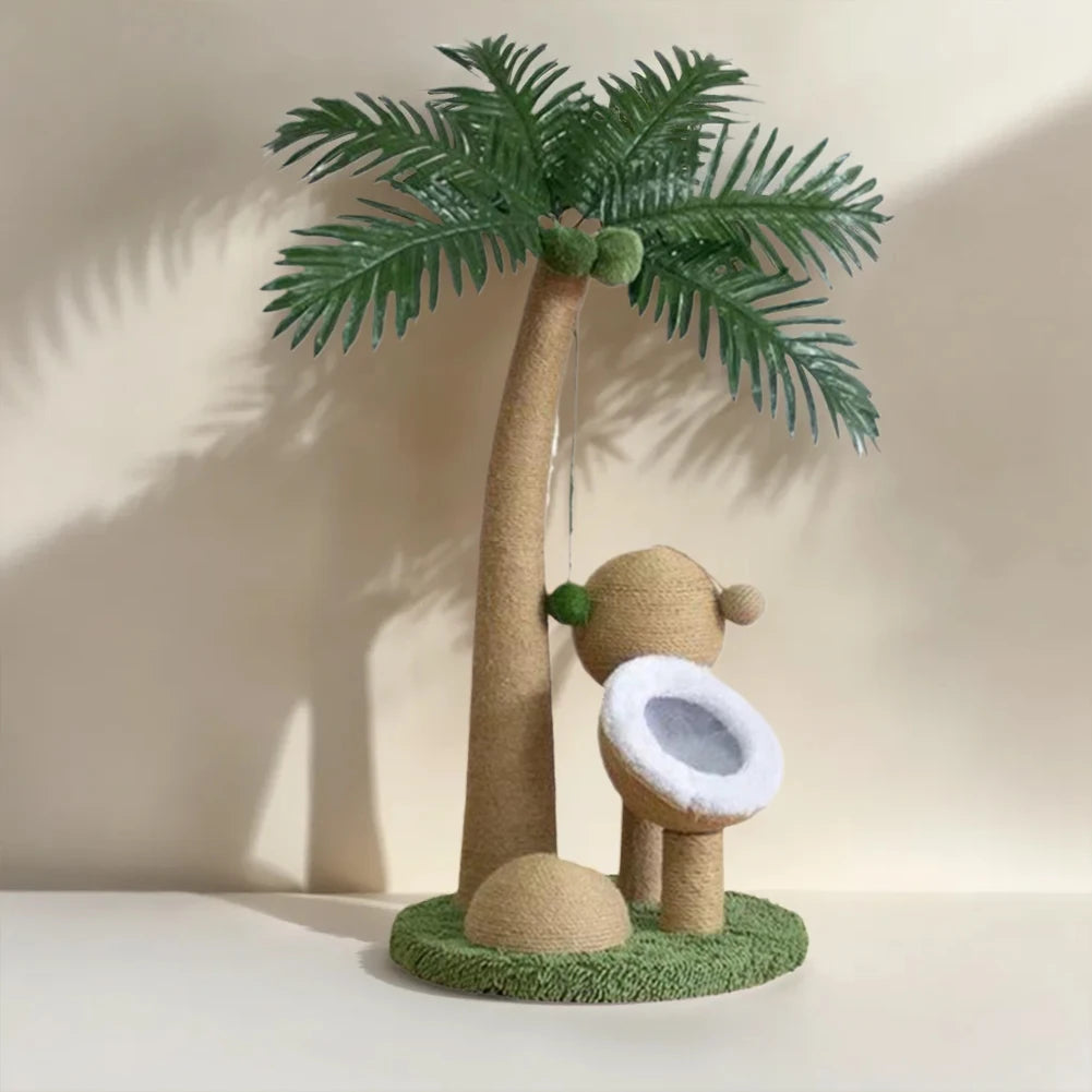 Coconut Tree Cat Scratching Post โ Fun, Durable & Interactive Climbing Tower
