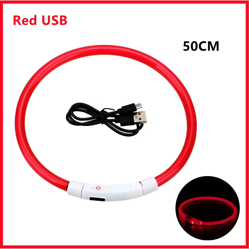 USB Rechargeable LED Dog Collar – High-Visibility & Waterproof for Night Walks💡