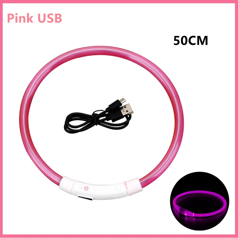 USB Rechargeable LED Dog Collar – High-Visibility & Waterproof for Night Walks💡