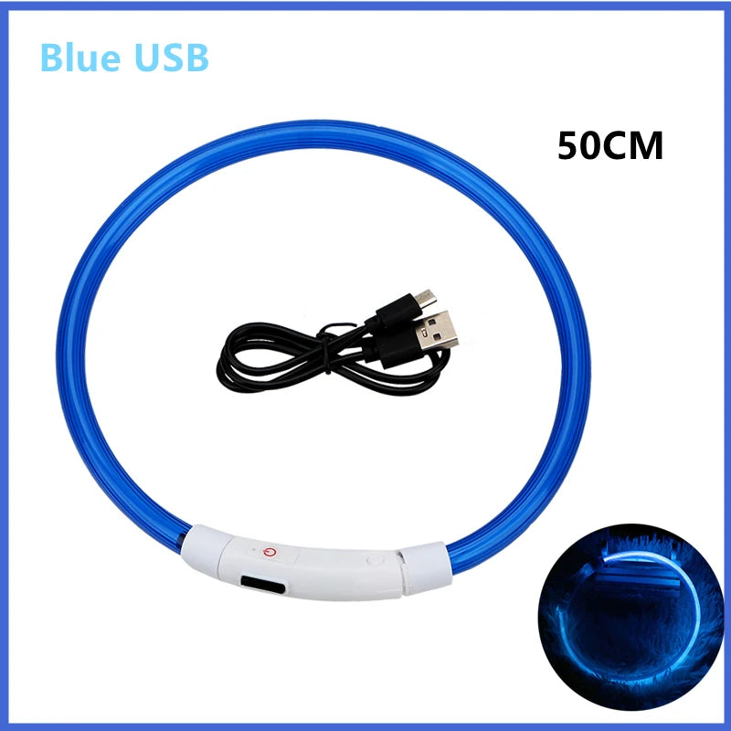 USB Rechargeable LED Dog Collar – High-Visibility & Waterproof for Night Walks💡