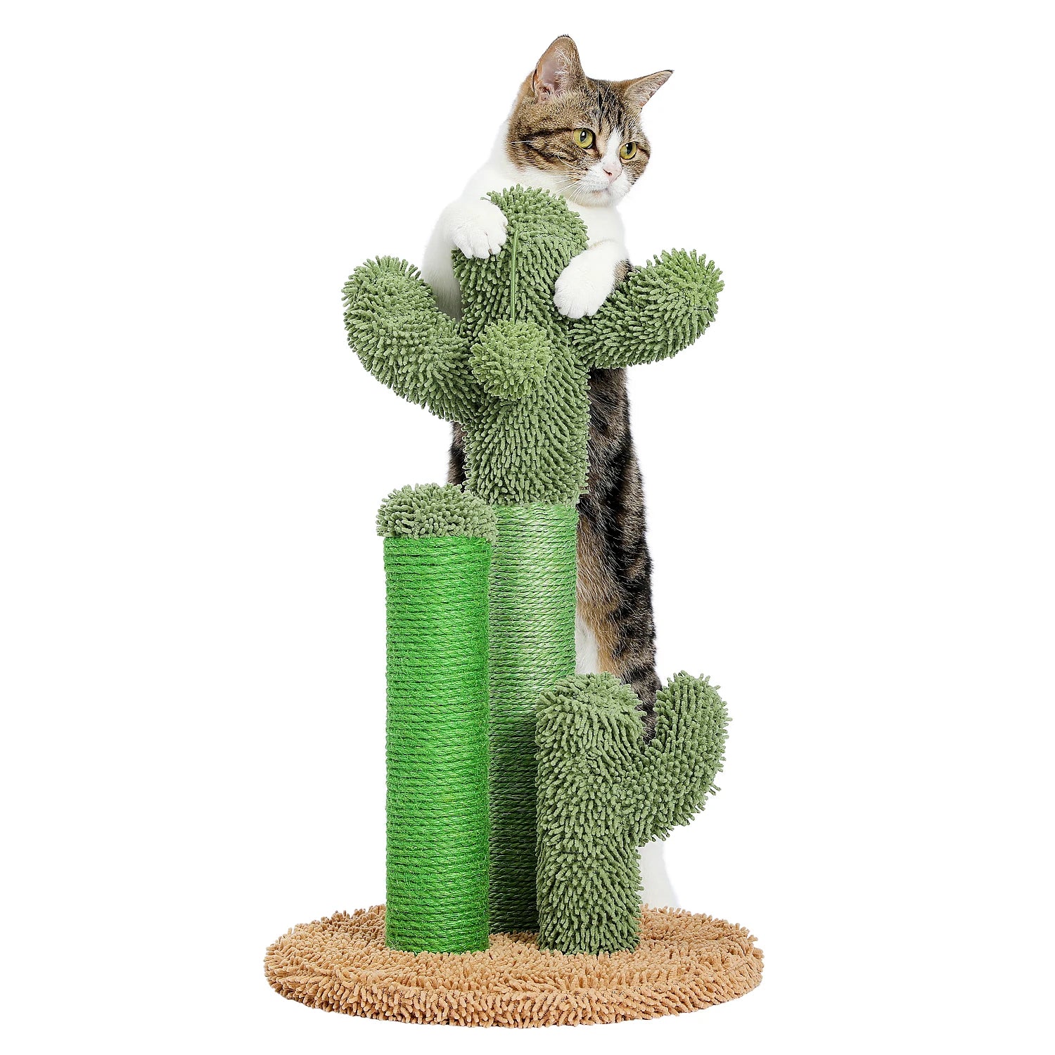 Cactus Cat Scratching Post – Fun, Durable & Interactive Scratch Tower