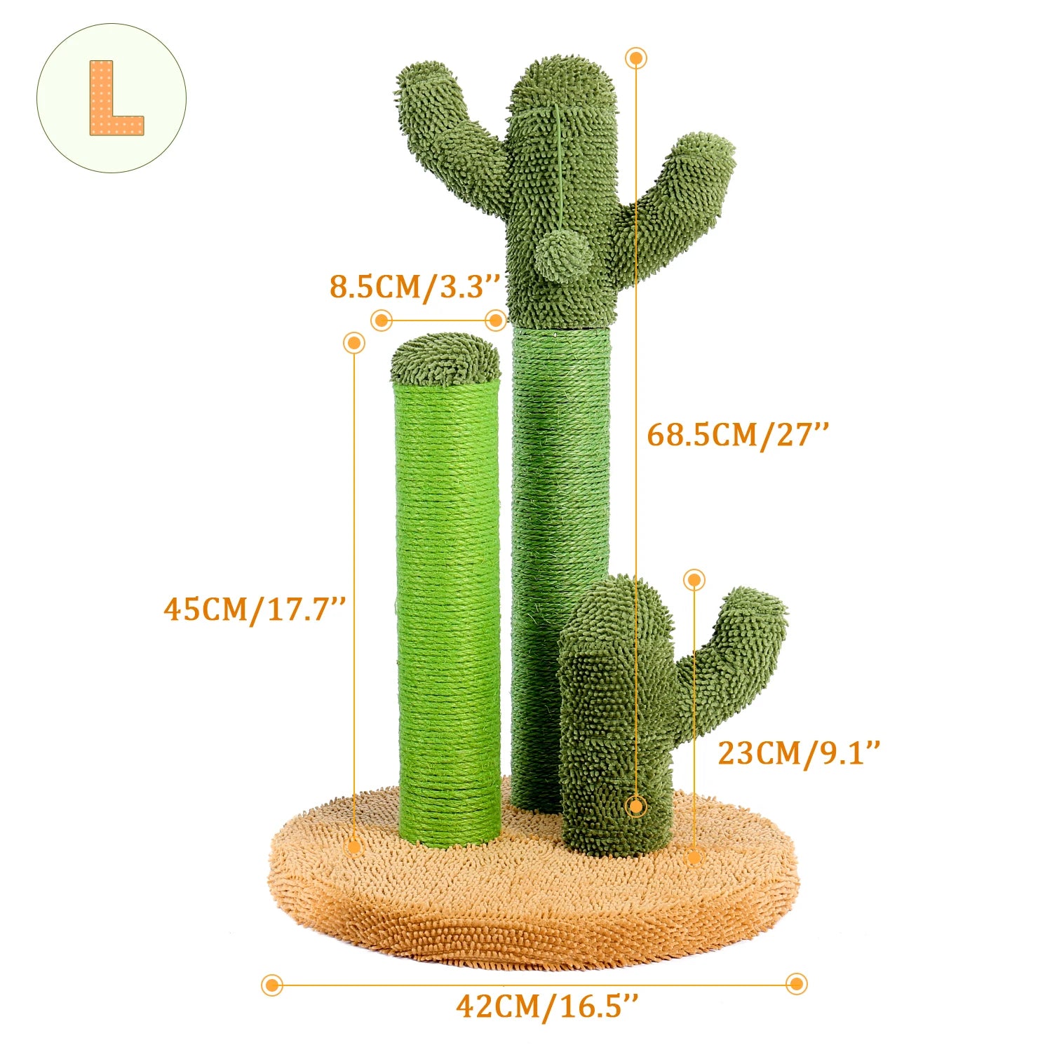 Cactus Cat Scratching Post – Fun, Durable & Interactive Scratch Tower