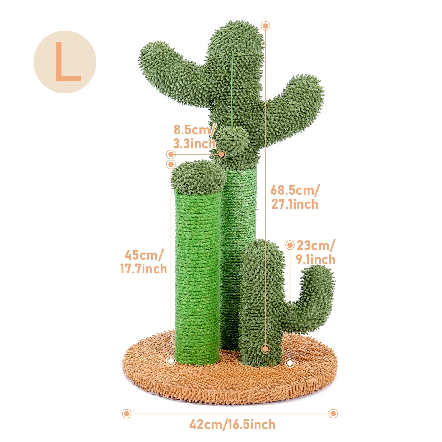 Cactus Cat Scratching Post – Fun, Durable & Interactive Scratch Tower
