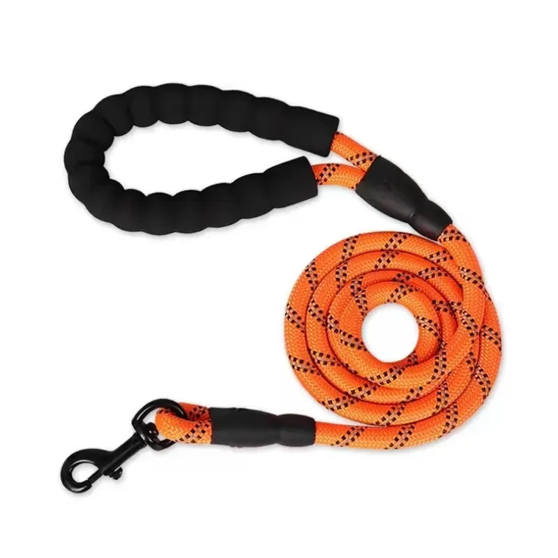 Heavy-Duty Reflective Dog Leash – No-Pull, Durable & Comfortable for All Breeds🐾