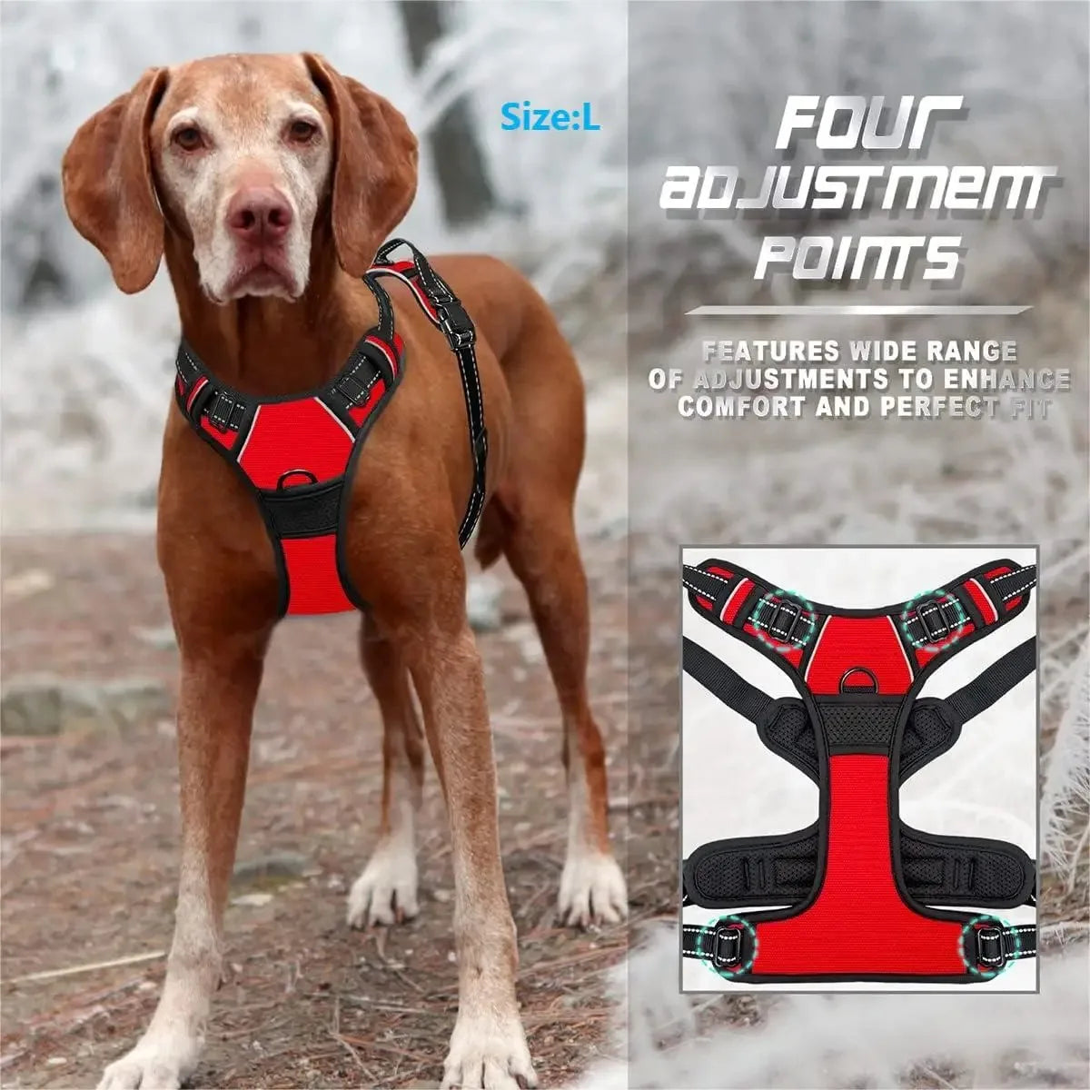 Adjustable Breathable Puppy Harness – Safe, Lightweight & Stylish for Small Dogs🐾