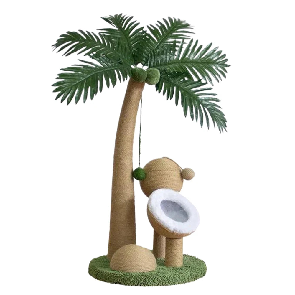 Coconut Tree Cat Scratching Post โ Fun, Durable & Interactive Climbing Tower