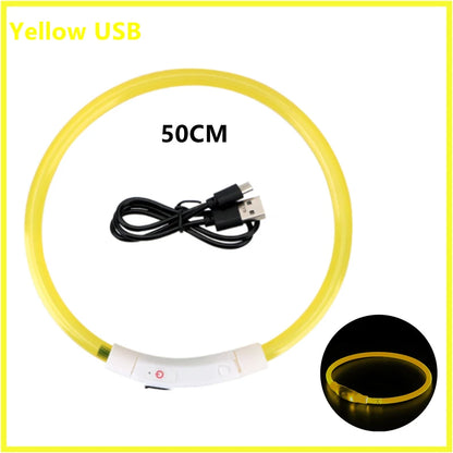 USB Rechargeable LED Dog Collar – High-Visibility &amp; Waterproof for Night Walks💡