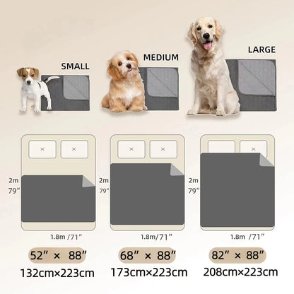 Waterproof Dog Sofa Protector – Reversible Couch &amp; Bed Cover for Pets
