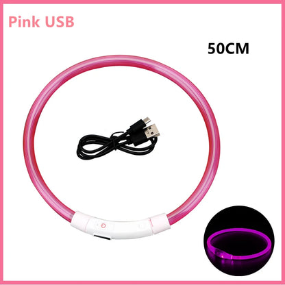 USB Rechargeable LED Dog Collar – High-Visibility &amp; Waterproof for Night Walks💡