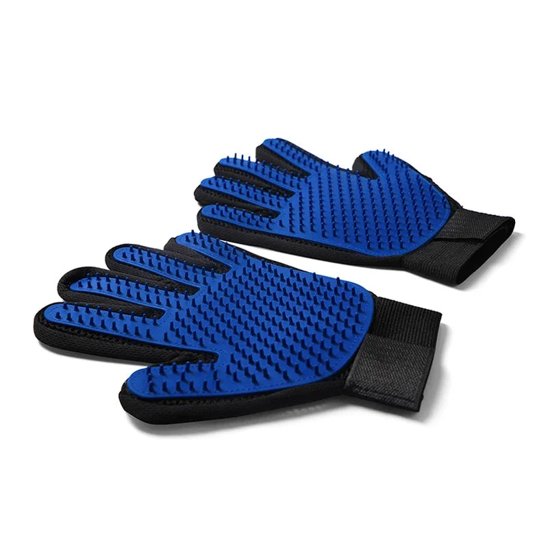 Silicone Pet Grooming Gloves – Gentle Deshedding &amp; Massaging Brush for Cats &amp; Dogs