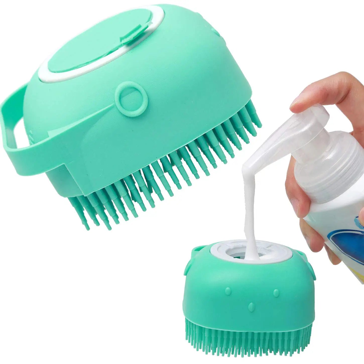 Silicone Pet Bath Brush – Soft Scrubber for Dogs &amp; Cats