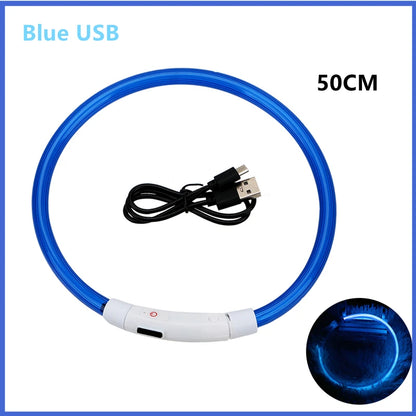USB Rechargeable LED Dog Collar – High-Visibility &amp; Waterproof for Night Walks💡