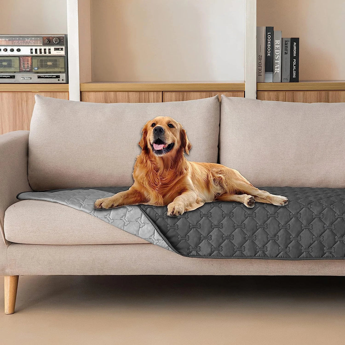 Waterproof Dog Sofa Protector – Reversible Couch &amp; Bed Cover for Pets