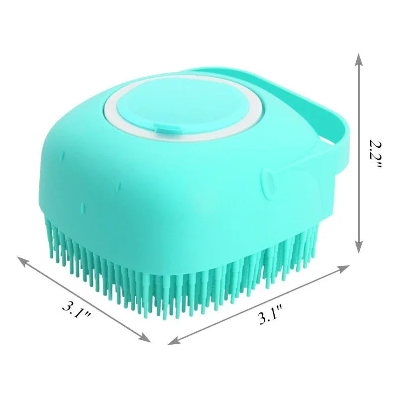 Silicone Pet Bath Brush – Soft Scrubber for Dogs &amp; Cats