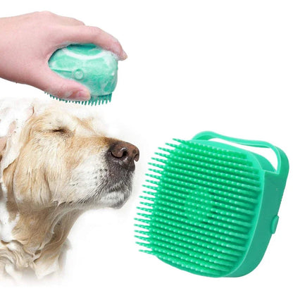 Silicone Pet Bath Brush – Soft Scrubber for Dogs &amp; Cats