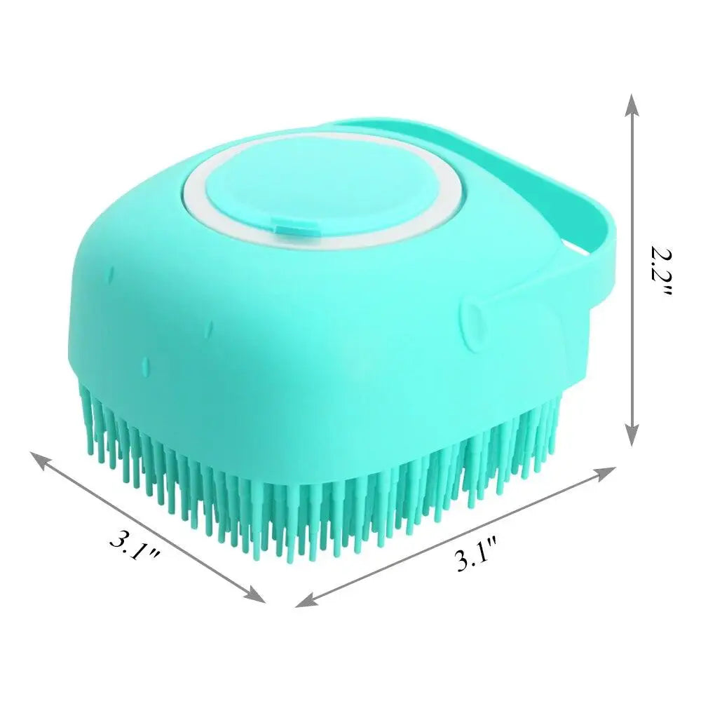 Silicone Pet Bath Brush – Soft Scrubber for Dogs &amp; Cats