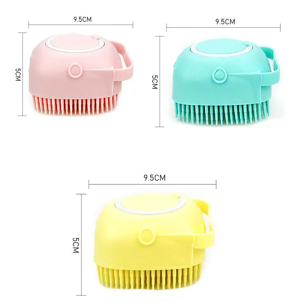 Silicone Pet Bath Brush – Soft Scrubber for Dogs &amp; Cats