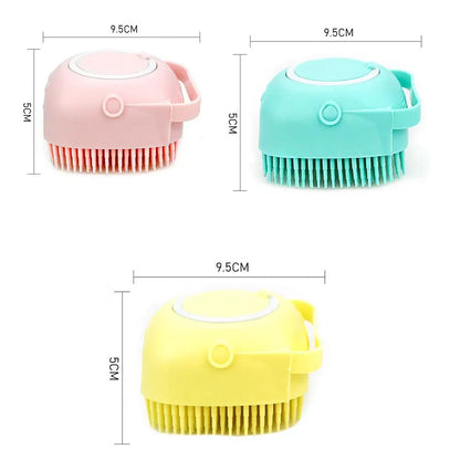 Silicone Pet Bath Brush – Soft Scrubber for Dogs &amp; Cats