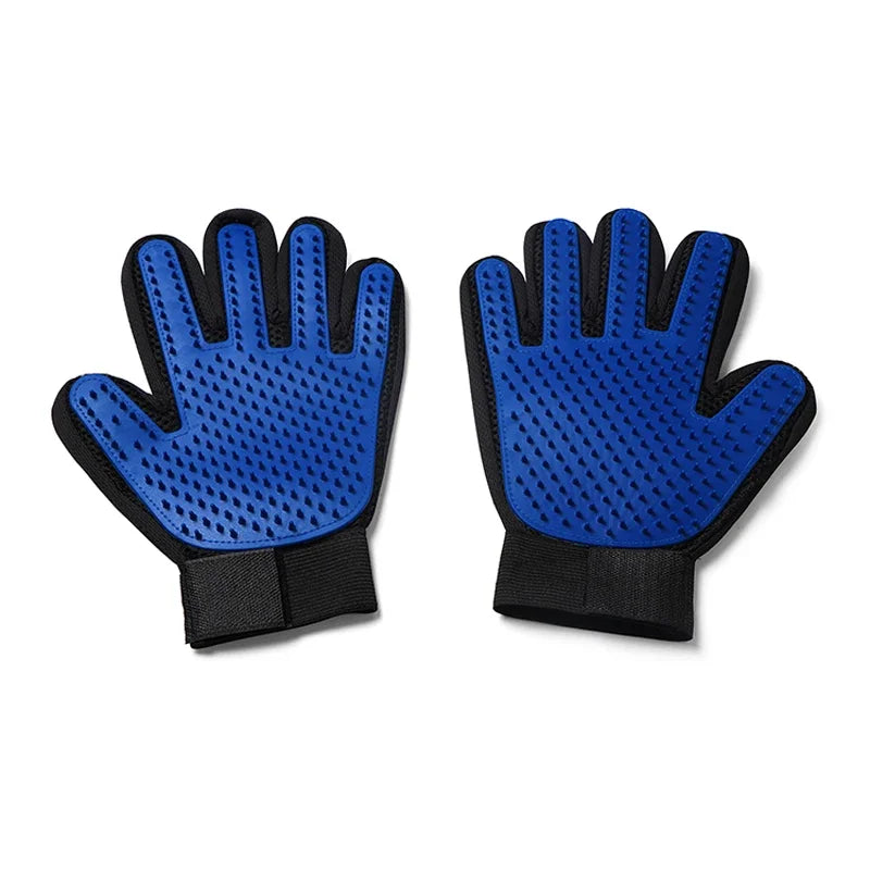 Silicone Pet Grooming Gloves – Gentle Deshedding &amp; Massaging Brush for Cats &amp; Dogs