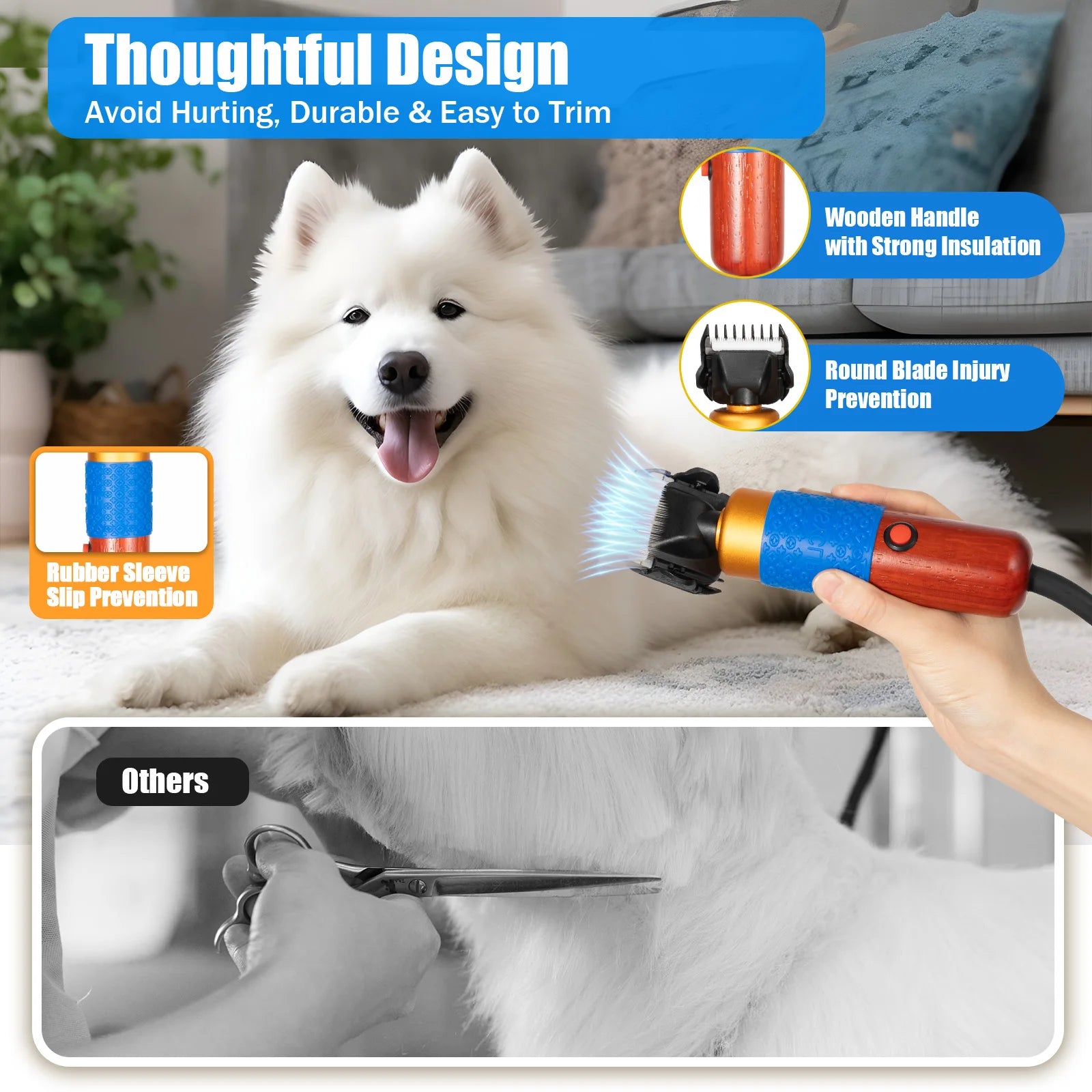 Pet Grooming Clippers – Professional Hair Trimmer for Dogs &amp; Cats ✂️🐾