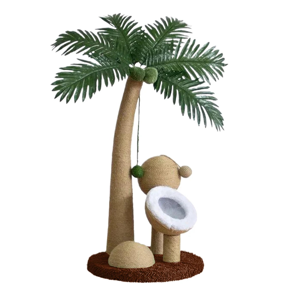 Coconut Tree Cat Scratching Post – Fun, Durable &amp; Interactive Climbing Tower