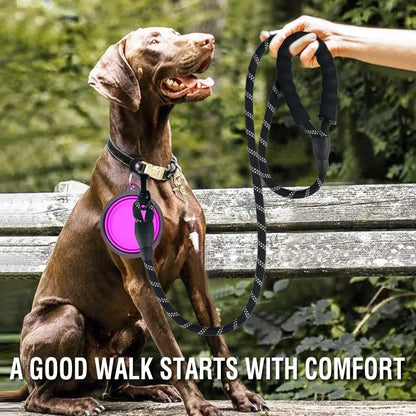 Heavy-Duty Reflective Dog Leash – No-Pull, Durable &amp; Comfortable for All Breeds🐾